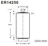 LiThCl bat ER14250 3.6V/1200mA