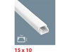 Mutlusan lišta inštalačná PVC 15x10 biela 2m