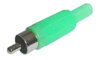 Konektor CINCH kabel plast zelený