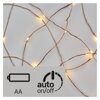 EMOS LED vianočná nano reťaz medená,0,9m, 2× AA, teplá b., čas.