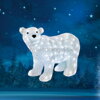 home KDA 6 LED dekorácia ľadový medveď, studená biela  