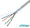 OXnet Kábel FTP, Cat5E, drôt, PVC, Eca, šedá
