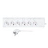 Solight Predlžovací kábel – 6 zásuviek, 2m, biely