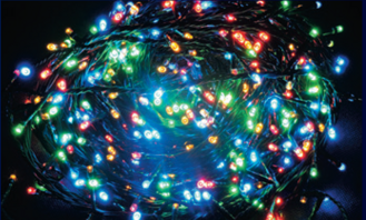 Noel LED 600 reťaz RGB