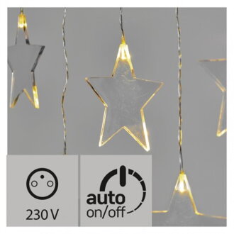 EMOS DCGW02 LED vianočný záves – hviezdy, 84 x 45 cm,  teplá biela
