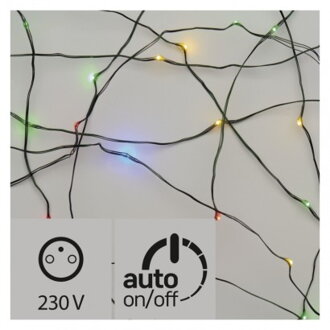 EMOS Lighting D3AM03 LED vianočná nano reťaz zelená, 15m, vonk., multicolor, č.