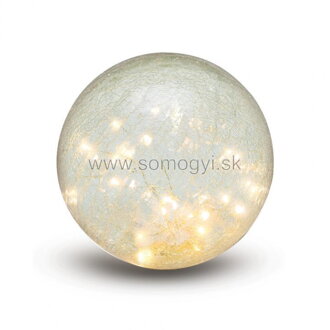 home GLG 15 micro LED sklenená guľa na stôl, ø15 cm, teplá biela  