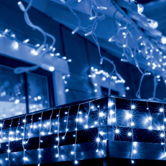 home KKF 308/BL LED svietiaci záves s cencúľmi, 10 m, modrá
