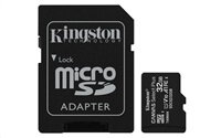 Kingston 32GB micSDHC Canvas Select Plus 100R A1 C10 Card + SD adaptér