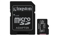 Kingston 64GB micSDXC Canvas Select Plus 100R A1 C10 Card + SD adaptér
