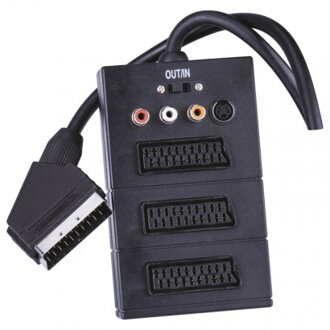 EMOS AV kábel SCART - 3× SCART + 3× CINCH + 1× SVHS 0,5m