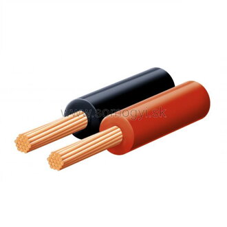 Reprokábel, červeno-čierny, 2x0,15 mm, 100 m/kotúč