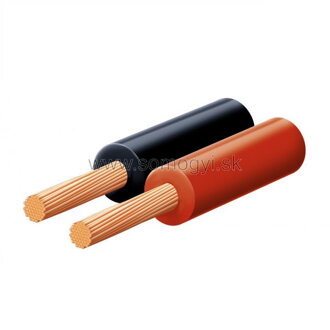 SAL Reprokábel, červeno-čierny, 2x0,5mm, 100m/kotúč