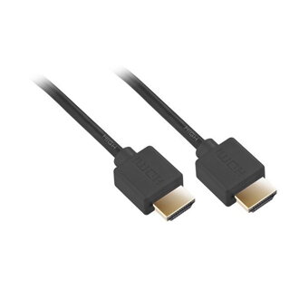 GoGEN HDMI 1.4 high speed, ethernet, M/M, 1,5m, pozlátený, čierna farba
