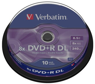 Verbatim DVD+R DL 8,5GB 8x, 10ks