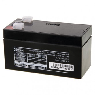 GP Batteries Bezúdržbový olovený akumulátor 12 V/1,3 Ah, faston 4,7 mm