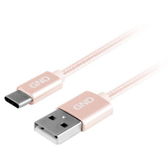 GND USB - USB-C, 2m opletený zla