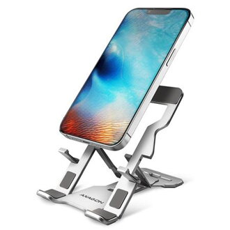 AXAGON Axagon STND-M, hliníkový stojan pre telefony a tablety veľkostou 4" - 10,5", pät nastavitelných úhlov