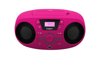 Bigben CD61RUSB rádiomagnetofón, ružový