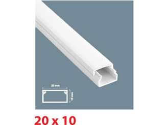 Mutlusan lišta inštalačná PVC 20x10 biela 2m