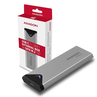 AXAGON AXAGON EEM2-U3C USB-C 3.1 Gen 1 - M.2 SATA SSD 42-80mm box
