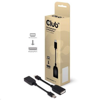 Club 3D Adaptér mini DisplayPort na DisplayPort (M/F), 13cm