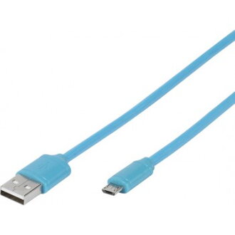 Vivanco Nabíjací kábel, micro USB, 1m, modrá