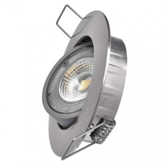 EMOS LED bodové svietidlo Exclusive strieborné, kruh 5W teplá b.