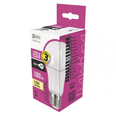 EMOS LED žiarovka Classic A60 10,5W E27 teplá biela