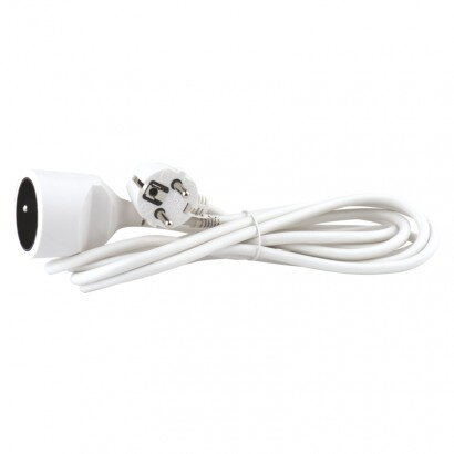 EMOS Predlžovací kábel – spojka, 3m, biely