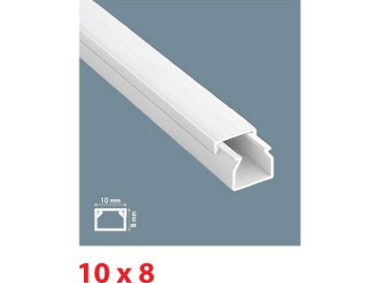 Mutlusan lišta inštalačná PVC 10x8 biela 2m