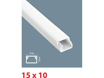 Mutlusan lišta inštalačná PVC 15x10 biela 2m