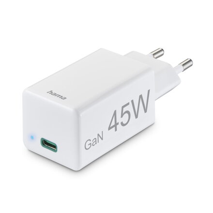 Hama Sieťová USB nabíjačka GaN, USB-C, PD 45 W