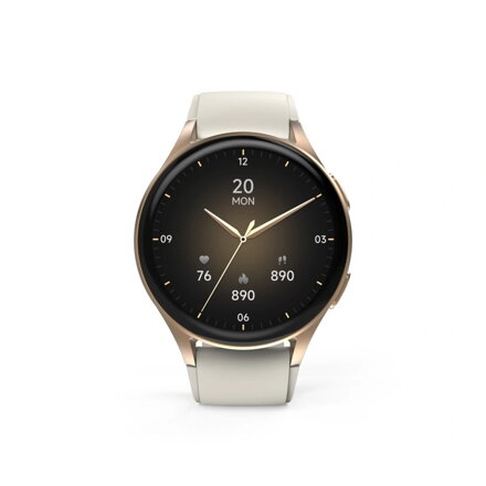 Hama Smart hodinky 8900 GPS, AMOLED 1,32", funkcia telefonovania, Alexa, béžové/zlaté