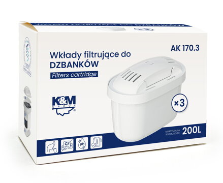 K&M AK 170.3 vodný filter Brita 3ks