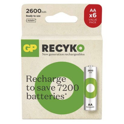 GP Nabíjacia batéria ReCyko 2600 (AA) 6 ks