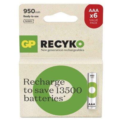 GP Nabíjacia batéria ReCyko 950 (AAA) 6 ks
