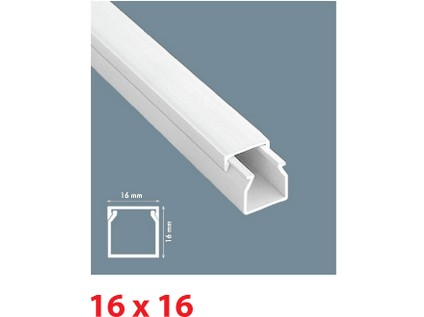 Mutlusan lišta inštalačná PVC 16X16 biela 