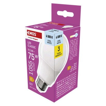 EMOS LED žiarovka Classic A60 9,5 W, ZQ5E54