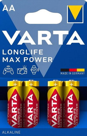 Varta Alkalická betéria Longlife Max Power LR6 (AA) 4ks