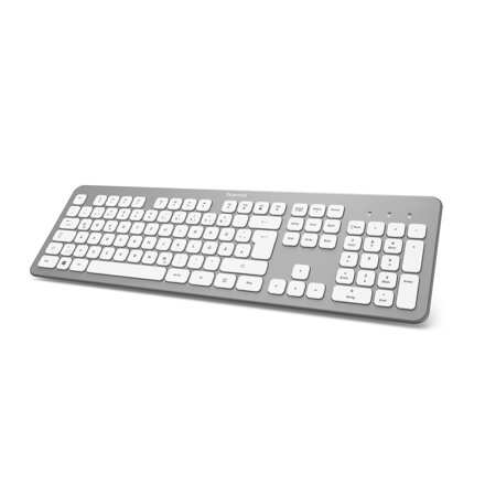 Hama KW-700 bezdrôtová klávesnica, strieborná/biela