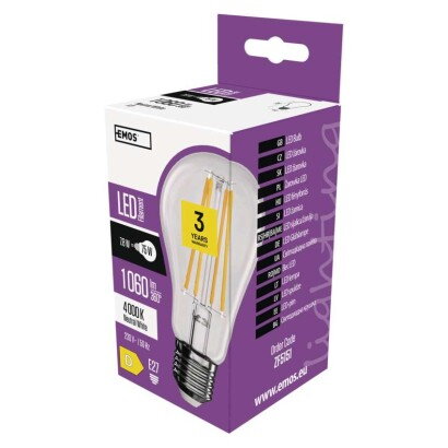 EMOS LED žiarovka Filament A60, 7,8W, ZF5151