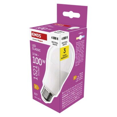 EMOS LED žiarovka Classic A60 13 W, ZQ5E63