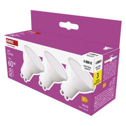 EMOS LED žiarovka Classic MR16 7 W, ZQ8E43.3