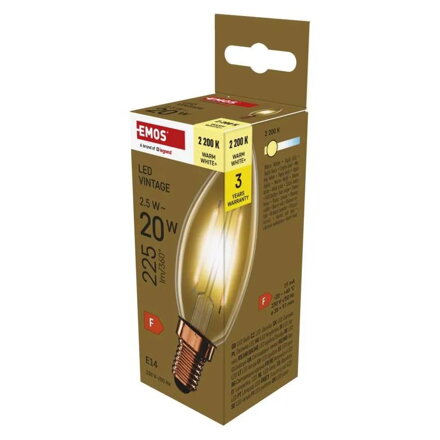EMOS Lighting LED žiarovka Vintage sviečka  2,5 W, Z53012