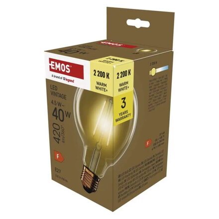 EMOS Lighting LED žiarovka Vintage G95 4,5W, Z52032