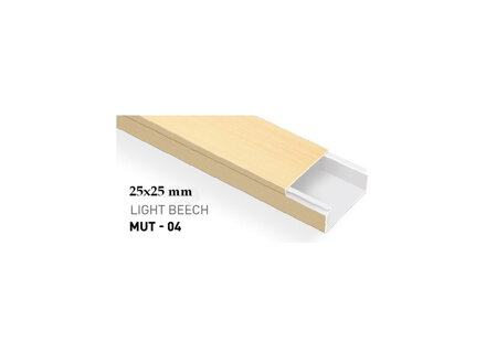 Mutlusan Lišta inštalačná PVC 25x25mm javor 2m