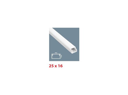 Mutlusan Lišta inštalačná PVC 25x16 biela 2m