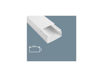 Mutlusan Lišta inštalačná PVC 80X60 biela 2m