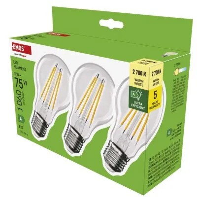 EMOS LED žiarovka Filament A60 A CLASS 5 W, ZF5157.3